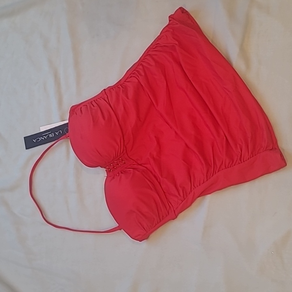 La Blanca red swim top NWT sz4